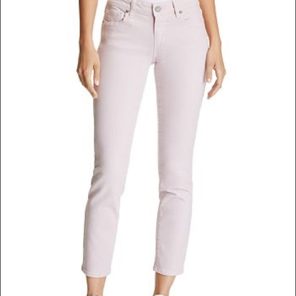 PAIGE Women's Ankle & Cropped Jeans in Light Pink